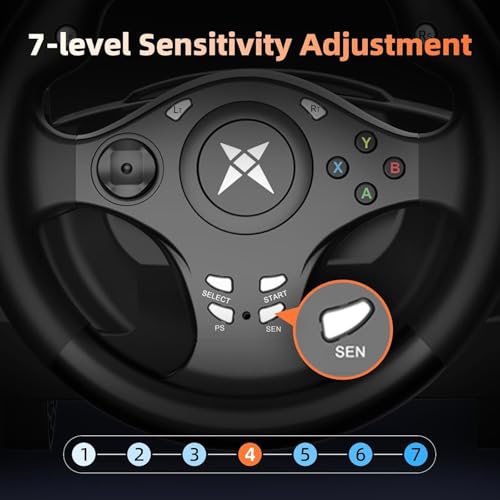 NBCP PC Racing Wheel,F2 Pro 270 Degree Universal USB Car Sim Race Steering Wheel 10.2-inch Gaming Racing Wheel Driving Wheel and Linear Pedals for PC,PS4,PS3,Xbox One,Xbox Series X|S,Switch - color: Black-270 ° PC,PS4,XBOX