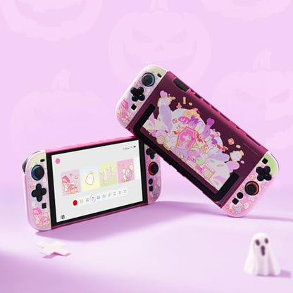 GeekShare Slim Protective Case Compatible with Switch 2 (2025), Anti-Scratche and Shock-Absorption Dockable Hard Shell for Switch 2 Game Console - Patch Moe Doll - color: Patch Moe Doll