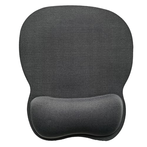 Mouse Pad with Wrist Support, Ergonomic Mousepad with Comfortable Memory Foam Wrist Rest Cushion, Relieve Wrist Pain, Non-Slip Rubber Base Gaming Mice Pad for Home Office Computer Laptop, Grey - color: Grey