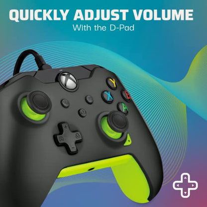 PDP Wired Controller Electric Black for Xbox Series X|S, Gamepad, Wired Video Game Controller, Gaming Controller, Xbox One, Officially Licensed - Xbox Series X - color: Electric Black