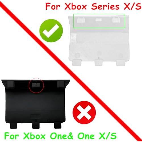 4 Pack Battery Cover for Xbox Series X/S Controller Cover[NOT for Xbox One & One X/S] Battery Back Cover for Xbox Series X/S Controller(White) - color: White