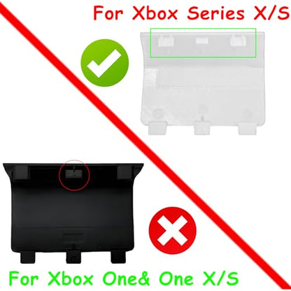 4 Pack Battery Cover for Xbox Series X/S Controller Cover[NOT for Xbox One & One X/S] Battery Back Cover for Xbox Series X/S Controller(White) - color: White