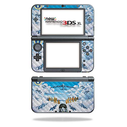 MightySkins Carbon Fiber Skin for Nintendo New 3DS XL (2015) - Fly High | Protective, Durable Textured Carbon Fiber Finish | Easy to Apply, Remove, and Change Styles | Made in The USA - color: Fly High