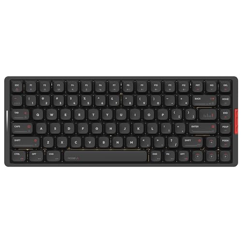 IQUNIX MQ80 Low Profile Mechanical Keyboard for Work and Gaming Tri Mode Wireless Wired CNC Aluminum Hot Swappable RGB Backlit Long Battery Life VIA Support (Black) - style: Shadow Black