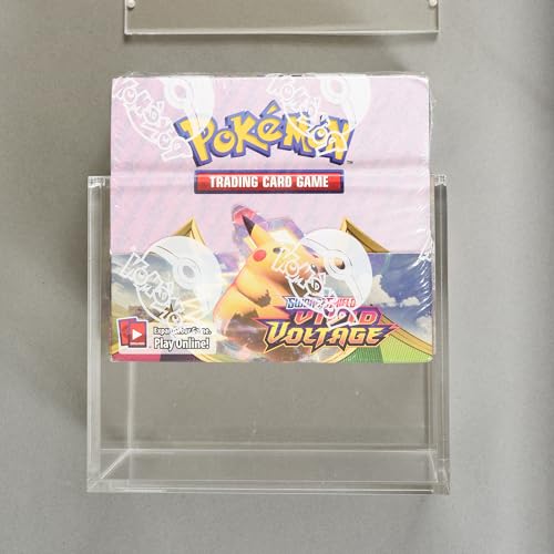 EVORETRO Booster Box Acrylic Case Protector for Pokemon, Magnetic Lid | 1 Pack | 4mm Thick | UV-Resistant & Acid-Free | Crystal-Clear Scratch-Resistant Display | Snug Fit for Sealed Booster Boxes - style: Booster Magnet (1)