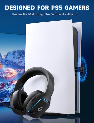Gvyugke 2.4GHz Wireless Gaming Headsets for PS5, PS4, PC, Switch - Bluetooth 5.3 Gaming Headphones with Noise Canceling Mic, 7.1 Surround Sound, 70H Battery, Blue Lighting - Matte Black - color: Matte Black