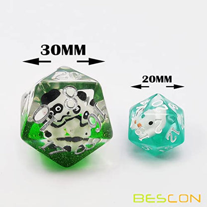 Bescon 3 Pieces Astrological Dice Set, Constellation Divination D12 Dice, Glowing in Dark Effect - color: Glowing in Dark Set
