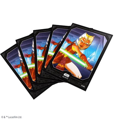 Star Wars Unlimited Ahsoka Tano Art Sleeves | Gamegenic Officially Licensed Pack of 60 Art Sleeves and 1 Clear Sleeve, Optimized Size for TCG and LCG Games - style: Ahsoka Tano