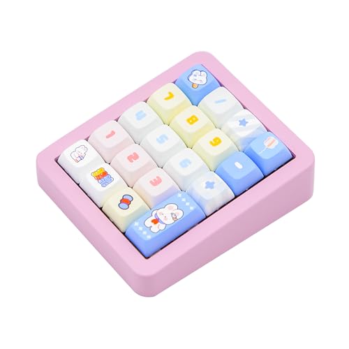 Adventurers K812 Wired Mechanical Numeric Keypad, 19-Key Hot-Swappable RGB Numpad, Macro Programmable, Detachable Type-C Cable, Game/Office Mode Switch – for PC/Laptop/Desktop (Pink) - color: PinK