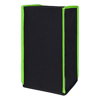 PlayVital Black Nylon Dust Cover for Xbox Series X Console, Soft Neat Lining Dust Guard, Anti Scratch Waterproof Cover Sleeve for Xbox Series X Console - Neon Green Trim - color: Neon Green Trim
