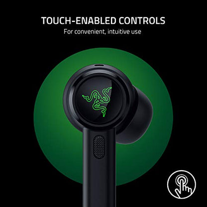 Razer Hammerhead True Wireless Pro Bluetooth Gaming Earbuds: THX Certified - Advanced Hybrid Active Noise Cancellation - 60ms Low-Latency - Touch Enabled - <20 Hr Battery Life - Classic Black - style: Classic