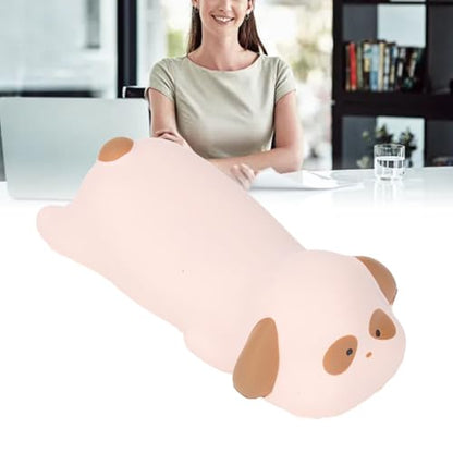 Adorable Animal Shaped PU Wrist Rest Pad for Keyboard Gel Cushion to Reduce Hand Strain and Office Comfort - size: Long Eared Dog