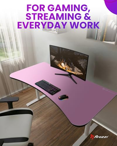 Arozzi Arena Gaming Desk Pad D002 | Full Desk Mouse Pad, Washable Desk Mat, Anti-Slip Rubber Base, Water-Resistant Surface - color: D002