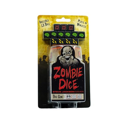 Steve Jackson Games Zombie Dice | Fast Press-Your-Luck Dice Roller with Brains and Shotguns, Quick Zombie Apocalypse Fun for 2+ Players, Ages 10+