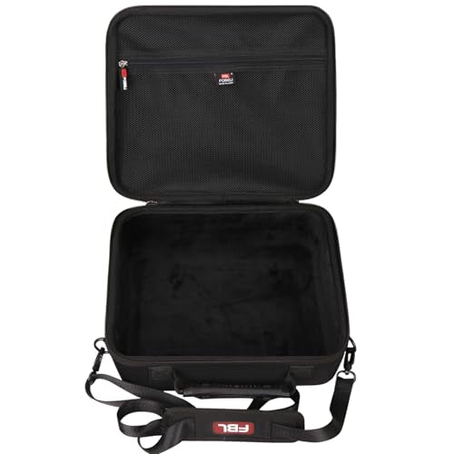FBLFOBELI Carrying Case for HAPPRUN/HOMPOW/WiMiUS/GooDee Mini Projector | Hard EVA Shell with Handle, Detachable Shoulder Strap, 10.8x10x4.1 Inches, Fits Most Major Mini Projectors, Zipper Pocket