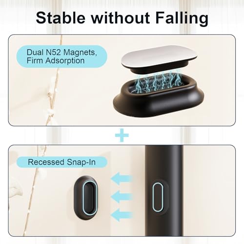 Magnetic Silicone Remote Control Holder Wall Mount for TV Fan 6 Pack Black | Upgraded Silicone Remote Caddy, Self-Adhesive, Remotes Control Organizer Storage, Home Office Air Conditioner Remote Holder - color: 6 Black