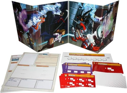 Greater Than Games | Sentinel Comics: Game Moderator Kit | Tabletop Role Playing Game Supplement | Includes GM Screen, Dry Erase Materials, & Character Sheets
