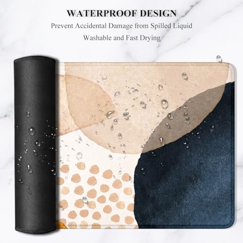 Auhoahsil Large Mouse Pad, XXL Desk Pad, Extened Mousepad 31.5" x 11.8", Non-Slip Rubber Base, Stitched Edges, Superior Surface, Gaming Keyboard Mat, Waterproof Desk Pad, Abstract Stone - color: 08 Abstract Stone, size: XL - 11.8 x 31.5 Inches