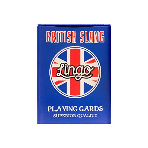 Lingo British Slang Playing Cards in Premium Travel Tin | Learn Funny British English Expressions | Luxury Gift Box for Anglophiles & London Travelers | Hilarious Card Game for Adults