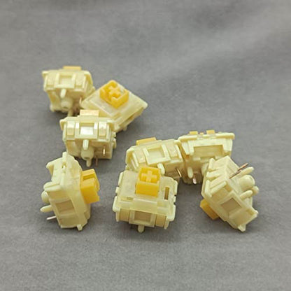 Tecsee Mechanical Keyboard Silent Shaft Switch Lubricated, Silent Tactile Low Profile Yellow Medium Switch for Tablet Notebook Desktop Computer Peripheral Keyboard(70PCS Tactile) - color: Tactile