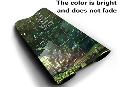MTG Playmat, Game Play Mat for MTG TCG 24 x 14 inches Trading Card Inked Game Playmats with Storage Bag Smooth Rubber Surface Battle - color: Playmat 4