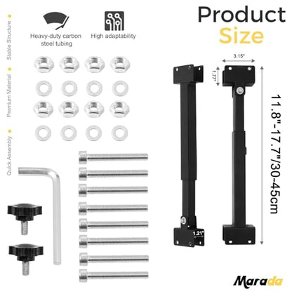 Marada Support Rods Suitable for 30 * 30mm Square Tube Wheel Stand Adjustable with Mounting Parts