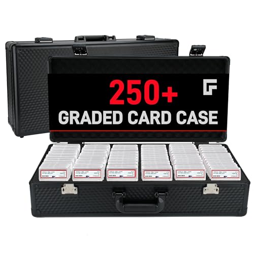 6 Row 250+ TSA Combination Lock Trading Deck Cases Graded Card Case Psa Graded Card Storage Box Psa Slab Case (Hexagonal prism, BLACK) - color: BLACK