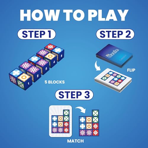 The Uzzle 3.0 Board Game, Family Board Games for Children & Adults, Block Puzzle Games for Ages 4+ - style: Uzzle 3.0