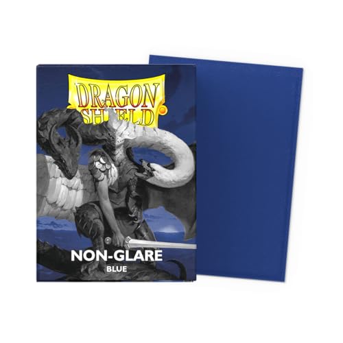Dragon Shield | Standard Size Card Matte Sleeves | 100 CT - Non Glare Smooth & Tough Premium TCG Sleeves | Compatible with Pokemon, Flesh & Blood, One Piece & Magic the Gathering | Blue - color: Blue