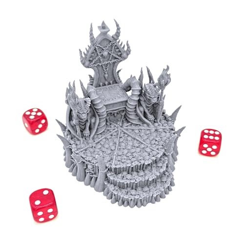 EnderToys Skull Throne by Printable Scenery, 3D Printed Tabletop RPG Scenery and Wargame Terrain 28mm Miniatures