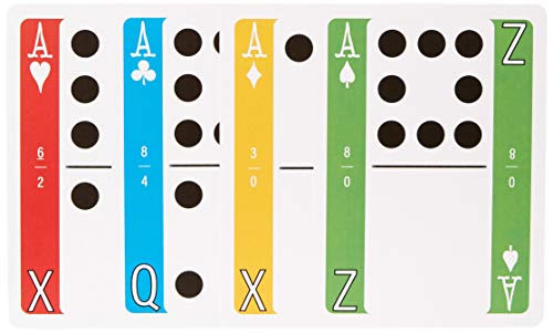 Flex Deck Playing Cards 3 in 1 Travel Game Deck with Card Games Domino Play and Word Games Compact Family Game for Camping Road Trips Classroom and Game Night