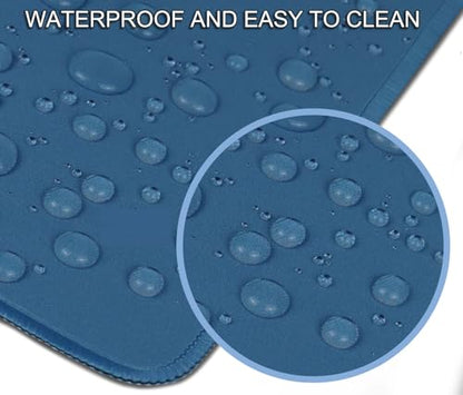 Large Gaming Mouse Pad, XXL Extended Computer Keyboard Mouse Mat with Stitched Edges, 31.5" x 15.7" Non-Slip Waterproof Rubber Base Office Big Long Mousepad for Work, Game, Office, Home, Blue - color: Blue