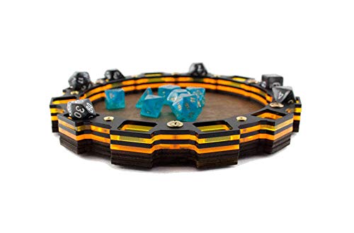 8" Sprocket Dice Tray - Sunburst Orange
