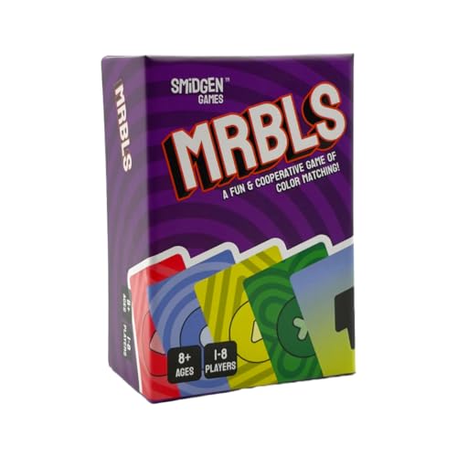 MRBLS Cooperative Match 3 Card Game for 1 to 8 Players, Family Party Game, Accessible Color Matching Strategy, Ages 8+, 15+ Mins