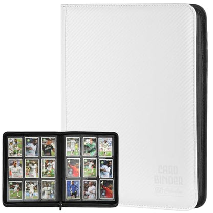 Trading Card Binder, Premium 9 Pocket Double Sided 540 Pocket PU Card Collection Binder, Collectible Trading Card Albums for MTG, TCG, Sport Card, Game Cards (White 1) - color: White 1