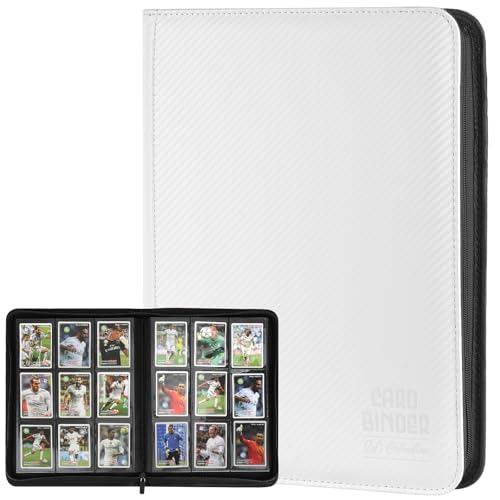 Trading Card Binder, Premium 9 Pocket Double Sided 540 Pocket PU Card Collection Binder, Collectible Trading Card Albums for MTG, TCG, Sport Card, Game Cards (White 1) - color: White 1