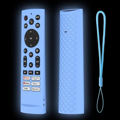 Protective Cover for Hi-Sense U7G, ERF3A90, U8 U9G Series 4K ULED Remote Protector,Glow Blue - color: Glow Blue