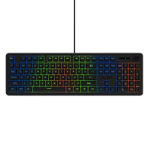 JLab Nightfall Gaming Keyboard, Wired, RGB, 104 Keys, Black - color: Black