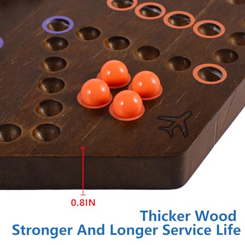 15 in Wahoo Board Game for 4-6 Players, Fast Track Board Game(Small,Brown) | NRZSSN 15 in Wahoo Board Game,Fast Track Board Game,Classic Board Game for Game Night, Parties, (Small,Brown) - color: Small, Rustic Brown