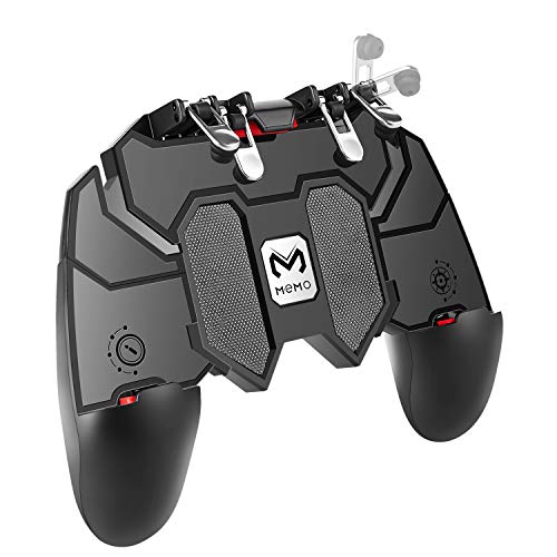 DELAM Mobile Game Controller for iPhone & Android, Pubg Mobile Controller Phone Triggers for Gaming, Gaming Grip Joystick Gamepad Shoot Aim Keys for 4.7-6.5" Phone - color: PUBG Controller with 4 Triggers