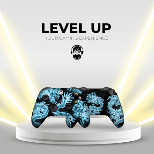 DreamController Neon Dragonns Custom X-box Controller Wireless compatible with X-box One/Series X/S Proudly Customized in USA I Permanent HYDRODIP Print(NOT JUST A SKIN)(MODDED) - color: Neon Dragonns, size: Modded - Front & Back Print