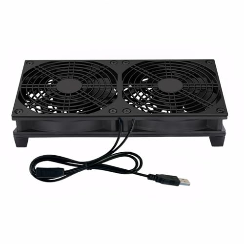 VTRETU Cooling Fan, Dual 120mm Fan for Router Rack DIY Audio Video Network Cabinet Server Cooling Project and Equipment Workstation Xbox PS5 Cooling Accessories 240 * 120 * 25mm - style: 240mm
