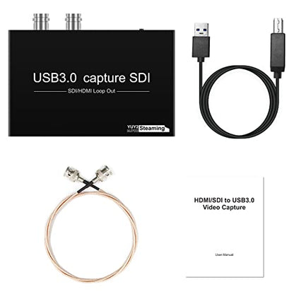 HDMI SDI to USB Capture Card USB3.0 1080P60fps SDI to HDMI Converter SDI Out&Audio Mixing,SDI2HDMI,SDI Game Video Capture Card
