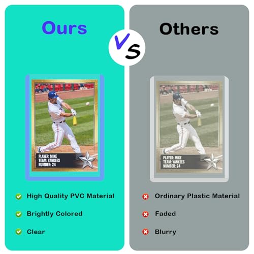 50ct 130pt Hard Card Sleeves, 3 x 4 Inch Rigid Card Protectors | Clear Rigid Plastic, Open-Top Design, Fits Thick Baseball, Sports and Game Trading Cards for Storage and Display - size: 130PT 50ct Hard Sleeves