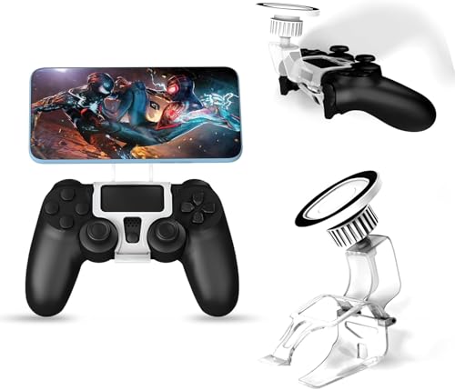 NBCP Magnetic Phone Mount for PS4 DualShock 4 Controller, Controller Phone Holder, MagSafe Compatible Mobile Gaming Clip for iPhone & Android - color: For PS4 controller