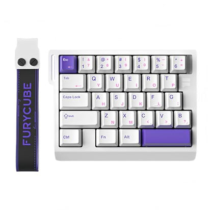 FKZ M30HE Rapid Trigger Gaming Keyboard,Hall Effect Magnetic Switch One Handed Hot Swap RGB Wired Mechanical Keyboard Adjustable Actuation 8K Hz Polling Rate Macro Keypad for E-Sports Gamer (White) - color: White
