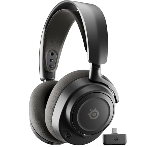 SteelSeries Arctis Nova 7 Wireless Gen 2 Gaming Headset - Real-Time App Control, 50+ HR Play, Neodymium Drivers, Mix 2.4GHz/Bluetooth, PC, PS5, PS4, Switch 1/2, Mobile - Black - color: Black, style: PC | PlayStation