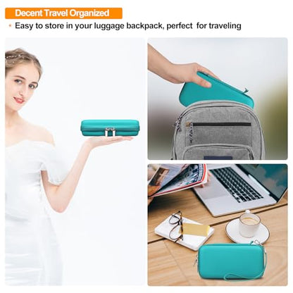 Elonbo Carrying Case for TEBIYOU/ WELLST·G/ TaddToy/ Beijue/ FAMILY POCKET/ CCTU/ X-JOYKIDS/ GREENCREEK/ Beico/ KAVOYI/ GuaiyeyeAP Handheld Game Console, Portable Electronic Gaming Player Bag, Green+ - color: Green+ Inside Green