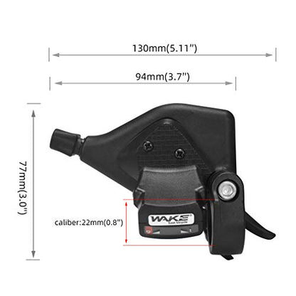 CYSKY Bike Shifter Levers 1 Pair 3x9 Speed Gear Shifter Mountain Bicycle Derailleur with Gear Indicator Right and Left Thumb Shift Levers Combo (3x9 27 Speed) - color: 3x9 27 Speed