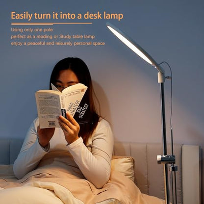 LED Ring Light with Stand 150cm, Professional 6000K Full-Screen Big Ring Lighting with Phone Holder, Selfie Lights for Studio Video Photography, TikTok, YouTube, Live Stream - color: Silver